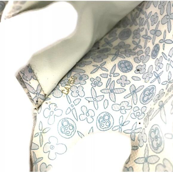 Authentic Louis Vuitton Portefeiulle Sarah Bifold Wallet Blue Floral Interior - Picture 7 of 8